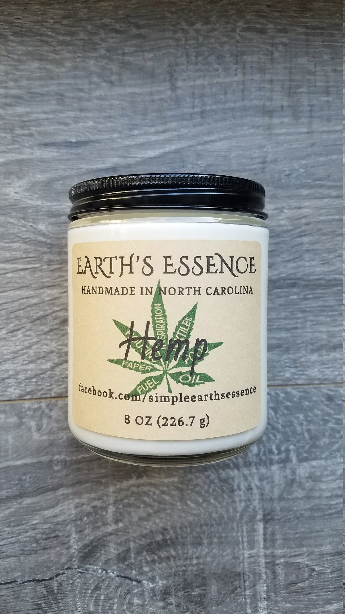 Hemp 8 oz Soy Candle