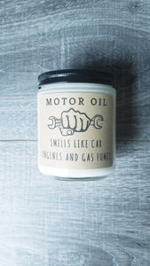 Motor Oil 8 oz Soy Candle