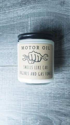 Motor Oil 8 oz Soy Candle