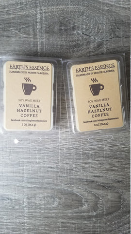 Vanilla Hazelnut Coffee 2 oz Soy Wax Melt