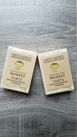 Monkey Farts 4 oz Goats Milk Soap