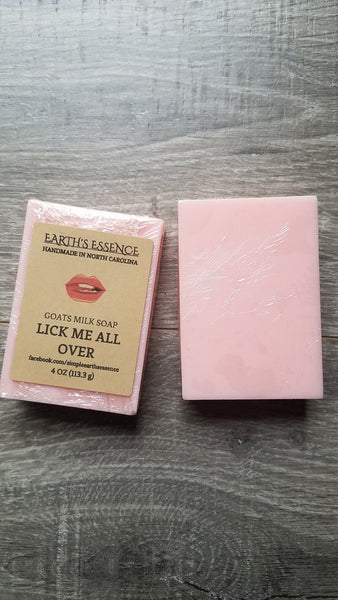Lick Me All Over 4 oz Goats Milk Soap