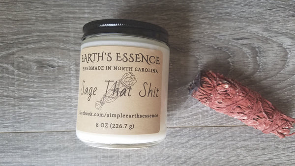 Sage That Shit 8 oz Soy Candle, 3 Different Scents