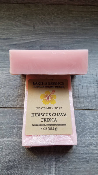 Hibiscus Guava Fresca 4 oz Goats Milk Soap