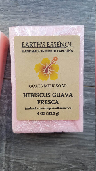 Hibiscus Guava Fresca 4 oz Goats Milk Soap