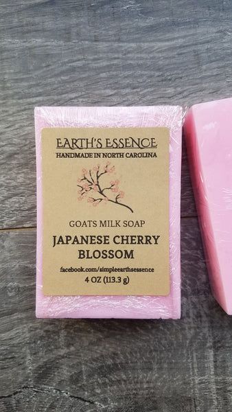 Japanese Cherry Blossom 4 oz Goats Milk Soap