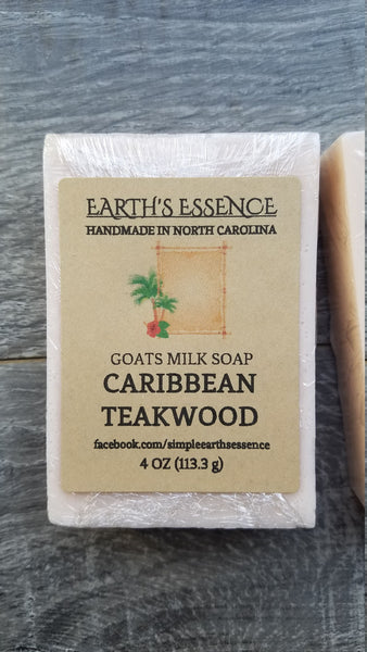 Caribbean Teakwood 4 oz Goats Milk Soap