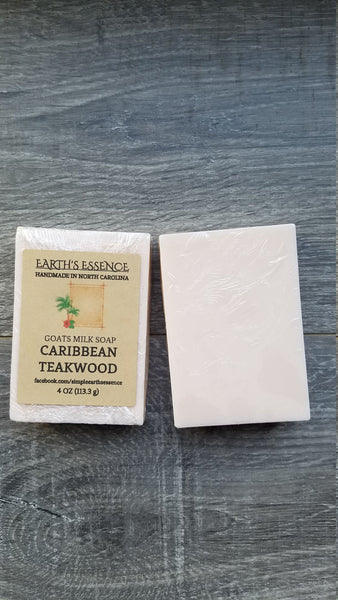 Caribbean Teakwood 4 oz Goats Milk Soap