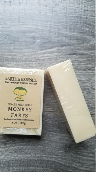 Monkey Farts 4 oz Goats Milk Soap