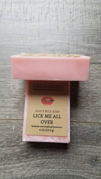 Lick Me All Over 4 oz Goats Milk Soap