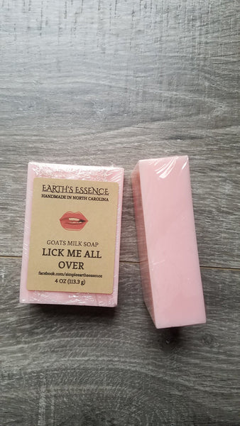 Lick Me All Over 4 oz Goats Milk Soap