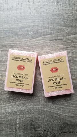 Lick Me All Over 4 oz Goats Milk Soap