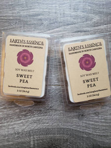 Sweet Pea 2 oz Soy Wax Melt, Handmade Soy Wax Melts, Highly Scented Soy Melts, Wax Warmer Melts, Wax Warmer