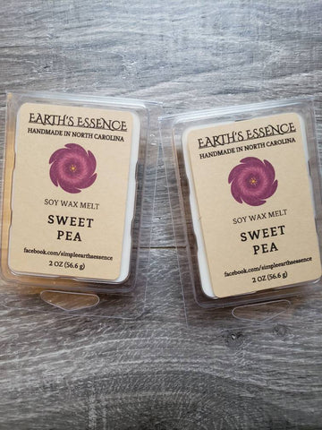 Sweet Pea 2 oz Soy Wax Melt, Handmade Soy Wax Melts, Highly Scented Soy Melts, Wax Warmer Melts, Wax Warmer