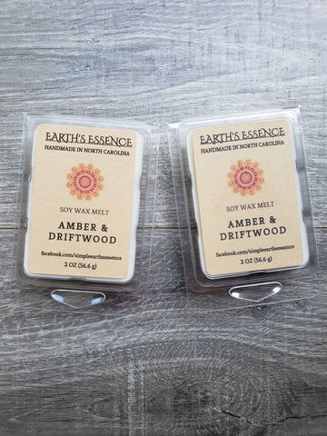 Amber & Driftwood 2 oz Soy Wax Melts