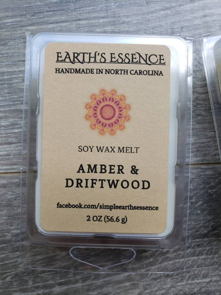 Amber & Driftwood 2 oz Soy Wax Melts