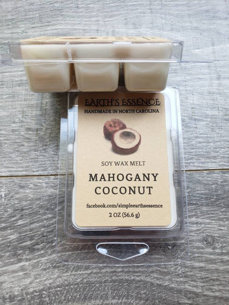 Mahogany Coconut 2 oz Soy Wax Melt