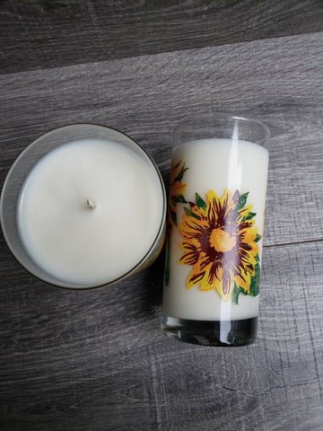 Sunflower 13 oz Soy Candle, Handmade Soy Candle, Sunflower Scented Candle, Candle Gift, Wedding Decor, Wedding Gift, Floral Scented Candle