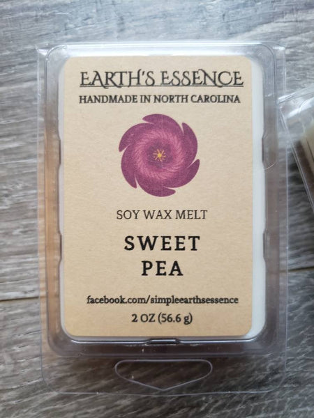 Sweet Pea 2 oz Soy Wax Melt, Handmade Soy Wax Melts, Highly Scented Soy Melts, Wax Warmer Melts, Wax Warmer