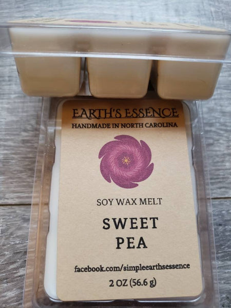 Sweet Pea 2 oz Soy Wax Melt, Handmade Soy Wax Melts, Highly Scented Soy Melts, Wax Warmer Melts, Wax Warmer