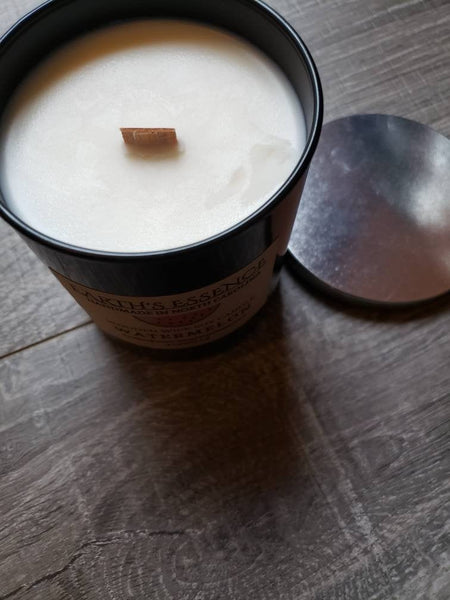 Watermelon 9 OZ Soy Candle, Handmade Soy Candle, Wooden Wick, Summer Scented Candle, Highly Scented Candle, Wooden Wick Soy Candle