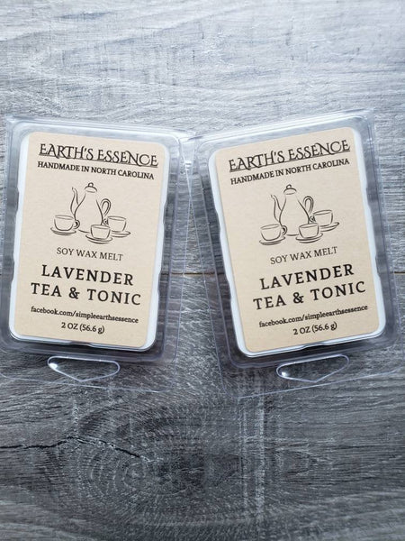 Lavender Tea & Tonic 2 oz Soy Wax Melt