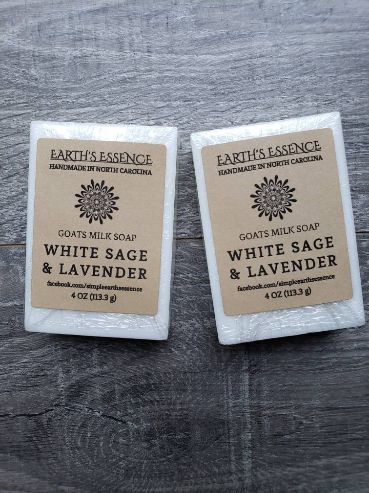White Sage & Lavender 4 oz Goats Milk Soap