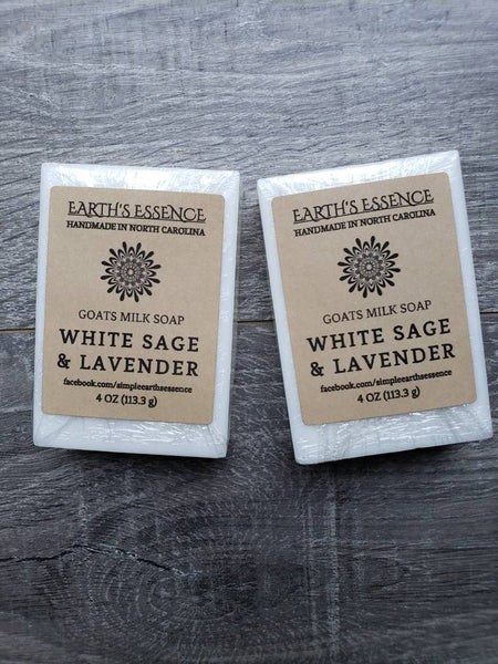 White Sage & Lavender 4 oz Goats Milk Soap