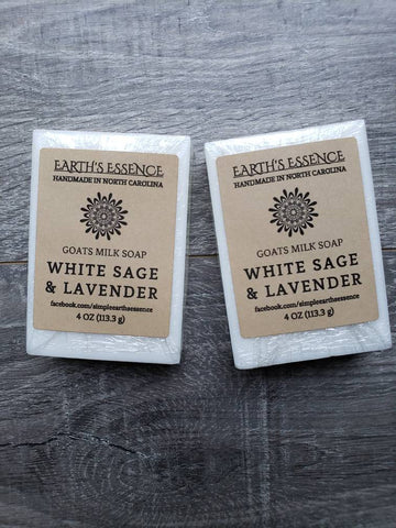 White Sage & Lavender 4 oz Goats Milk Soap