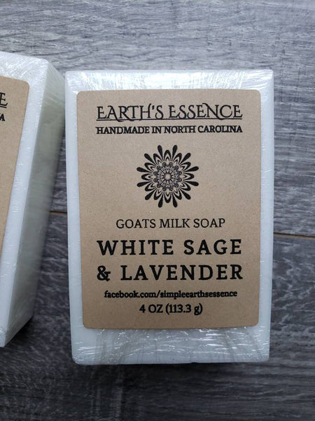 White Sage & Lavender 4 oz Goats Milk Soap