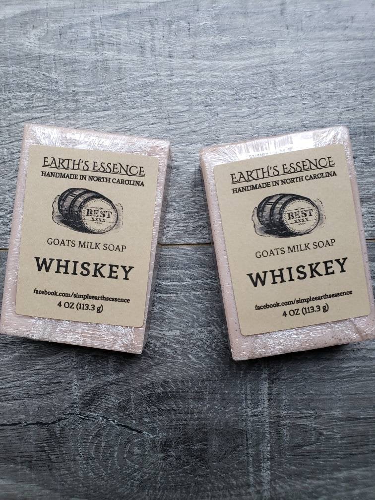 Whiskey 4 oz Goats Milk Soap, Handmade Goats Milk Soap, Handmade Soap, Soap for Men