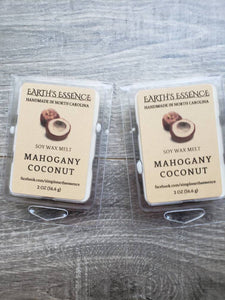 Mahogany Coconut 2 oz Soy Wax Melt
