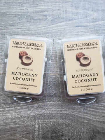 Mahogany Coconut 2 oz Soy Wax Melt