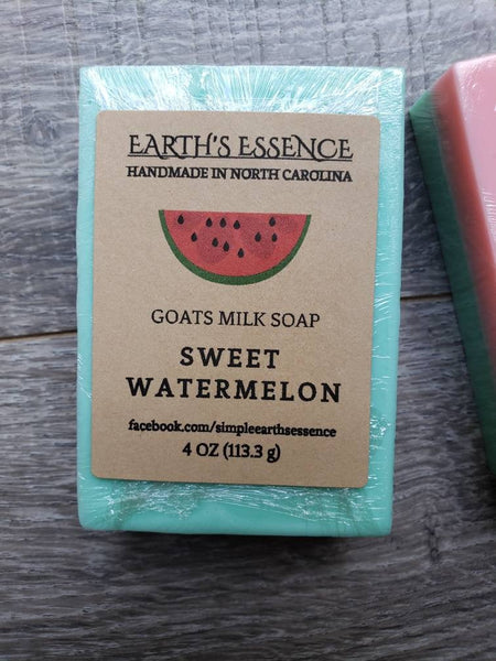 Watermelon 4 oz Goats Milk Soap