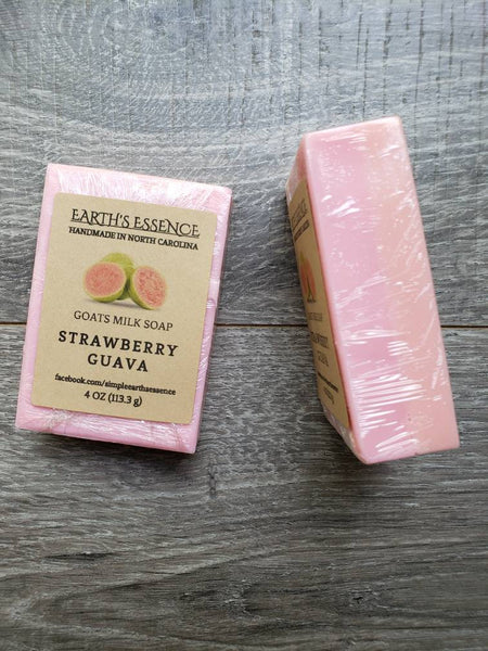 Strawberry Guava 4oz Goats Milk Soap, Handmade Goats Milk Soap, Handmade Soap, Soap for Women, Kids Soap, Fun Soap for Kids, Natural Soap
