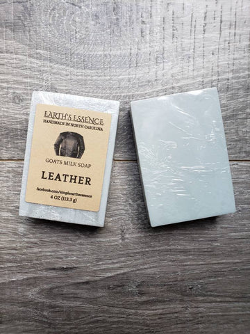 Leather 4 oz Goats Milk Soap