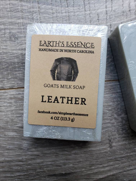 Leather 4 oz Goats Milk Soap