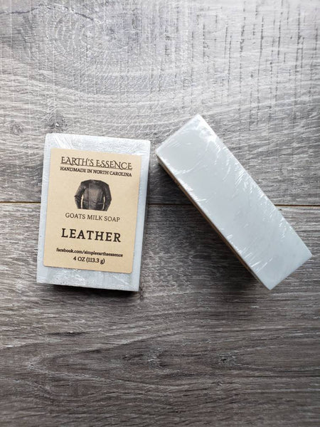 Leather 4 oz Goats Milk Soap