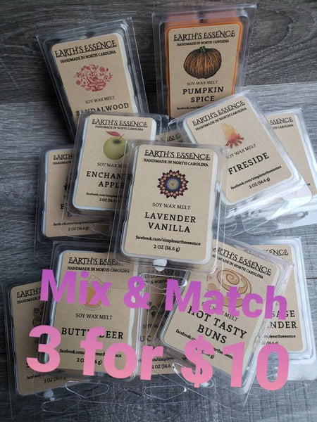 Choose 3 Wax Melts, Mix and Match Melts
