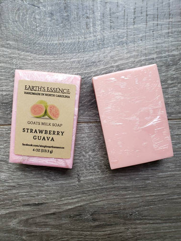 Strawberry Guava 4oz Goats Milk Soap, Handmade Goats Milk Soap, Handmade Soap, Soap for Women, Kids Soap, Fun Soap for Kids, Natural Soap