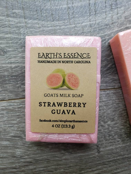 Strawberry Guava 4oz Goats Milk Soap, Handmade Goats Milk Soap, Handmade Soap, Soap for Women, Kids Soap, Fun Soap for Kids, Natural Soap