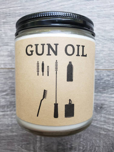 Gun Oil 8 oz Soy Candle