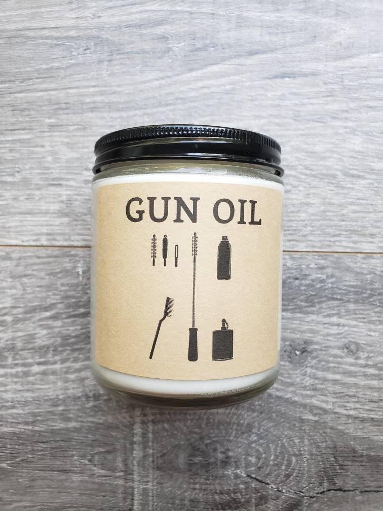 Gun Oil 8 oz Soy Candle