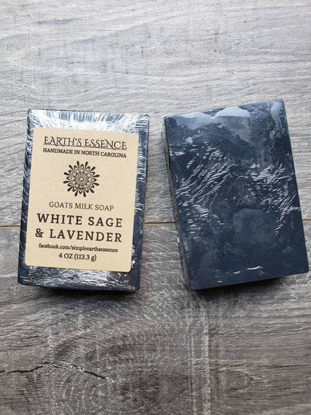 Activated Charcoal White Sage & Lavender 4 oz Goats Milk Soap