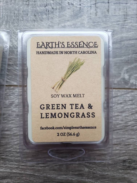 Green Tea & Lemongrass 2 oz Soy Wax Melt