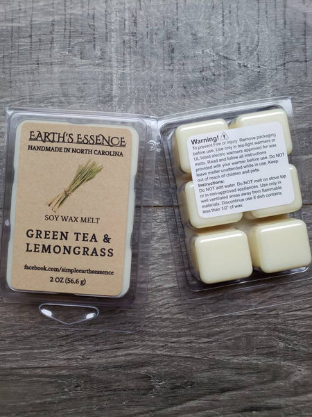Green Tea & Lemongrass 2 oz Soy Wax Melt