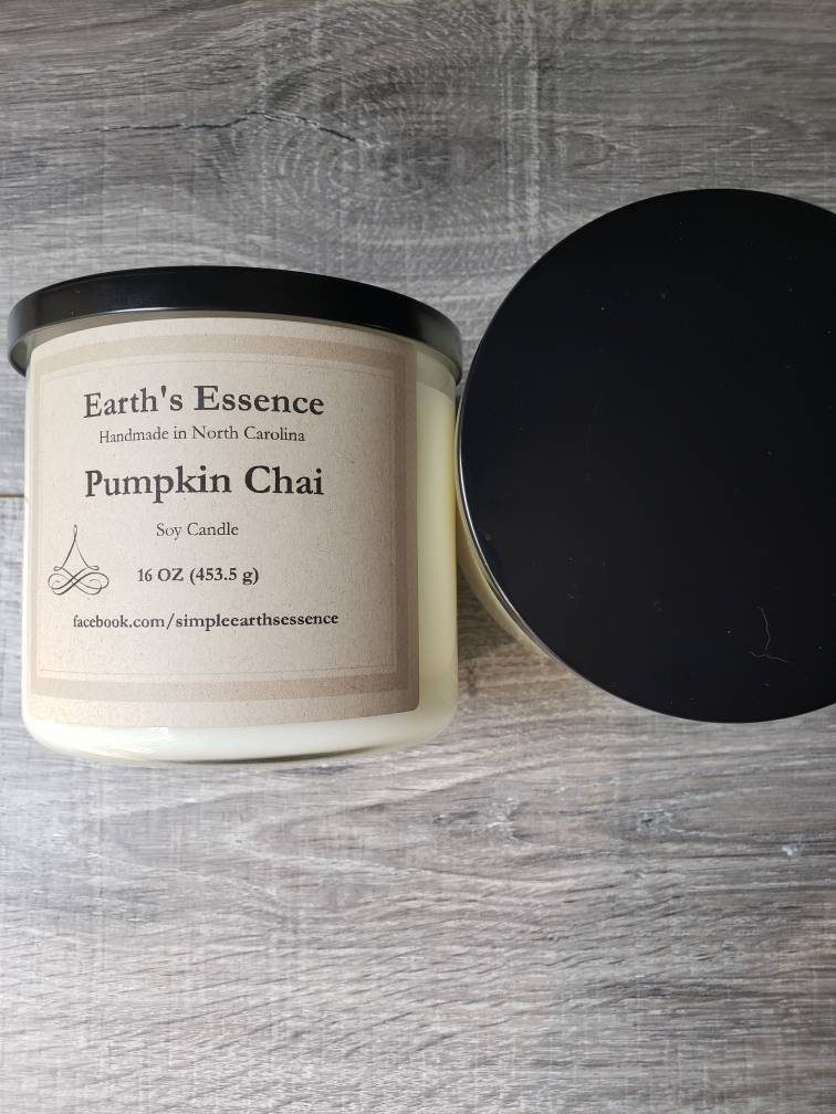 Pumpkin Chai 16 oz 3-Wick Soy Candle