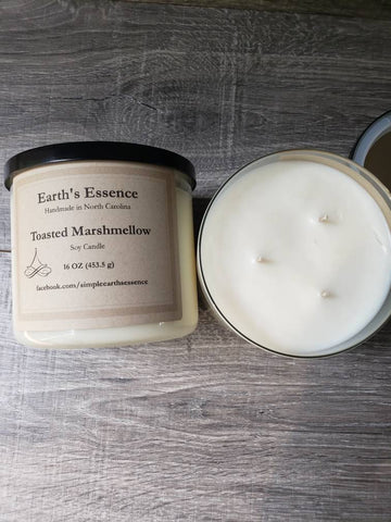 Toasted Marshmellow 16 oz 3-Wick Soy Candle