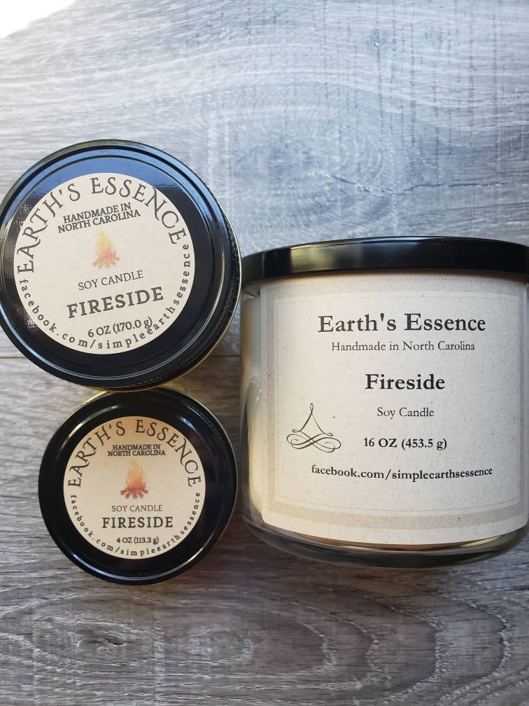 Fireside Soy Candle, 3 Sizes