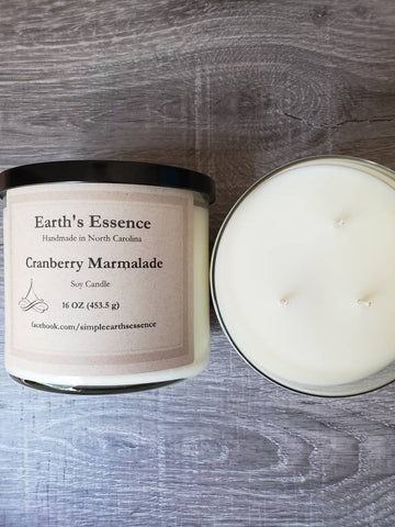 Cranberry Marmalade Soy Candle, 3 Sizes